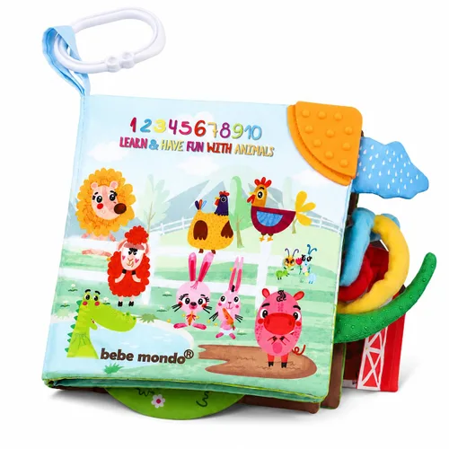 Vista 11 de Libros Juguetes de Bebé Elefante, 0-6-12 Meses, Loveys, Libros Crujientes para Bebés, Regalos de Baby Shower Navidad, Juguetes Infantiles, 1-2 Años