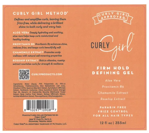 Vista 8 de Curly Girl Gel definidor de fijación firme para rizos, control de encrespamiento fuerte, sin parabenos, aloe vera, soluble en agua