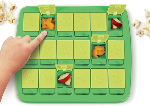 Vista 2 de Bandeja de aperitivos de memoria original Fred MATCH UP, divertido juego interactivo de aperitivos para niños, bandeja de comida apta para viajes