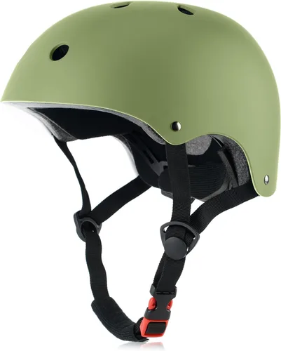 Vista 9 de Casco de bicicleta para niños, ajustable y para múltiples deportes, desde niños pequeños hasta jóvenes, 3 tallas Negro