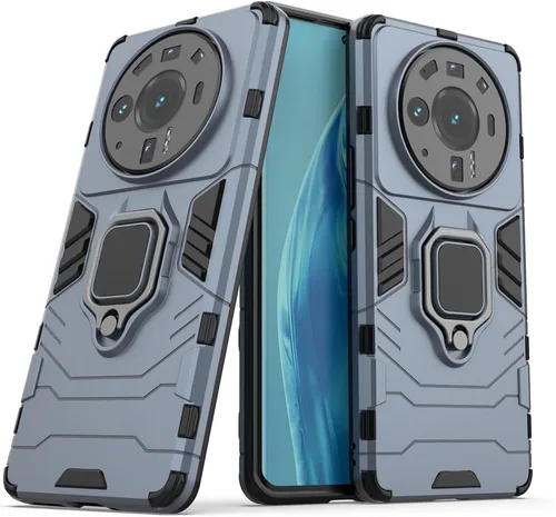 Vista 8 de Compatible con funda Xiaomi Mi 12S Ultra, soporte de anillo de metal, a prueba de golpes, parachoques duro