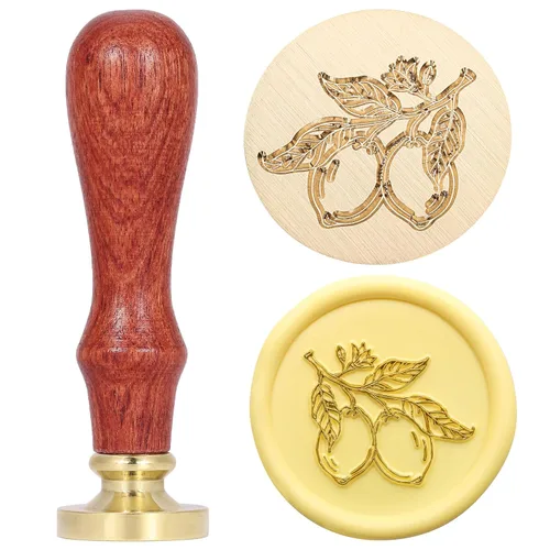 Vista 12 de Yoption Sello de cera de rama de olivo, cabeza de latón vintage, sello de cera de sellado de empuñadura de madera para boda, Navidad, fiesta