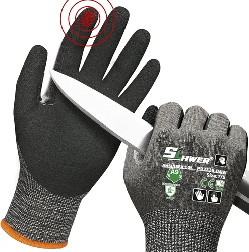 Vista 27 de Guantes de trabajo de invierno Schwer FreezeGuard-X para hombres y mujeres, guantes resistentes a cortes ANSI A9 para protección extrema, guante