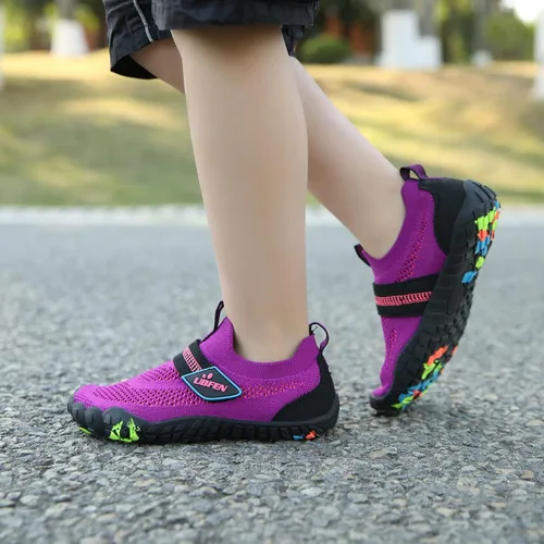 Vista 9 de UBFEN - Zapatos para el agua para niños y niñas zapatos acuáticos y livianos de secado rápido para ir a la playa practicar deportes hacer natación e