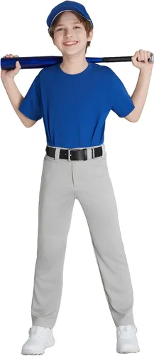 Vista 10 de QBK 2T 3T 4T 5T to 17 años Niños Pantalones de Béisbol Pantalones Pantalones de Softbol Niños Tee Ball Pantalones Negro
