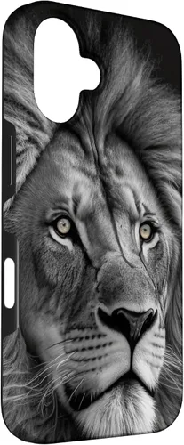Vista 3 de Funda de retrato oscuro con cara de león para iPhone 16
