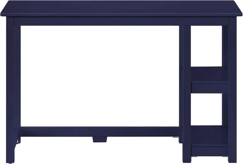 Vista 4 de Max & Lily Escritorio de madera maciza con estantes, 47 pulgadas, azul