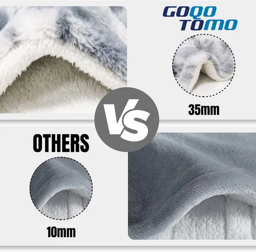 Vista 3 de GOQO TOMO Manta Eléctrica Térmica 50" x 60" Throw Wrap con 12 Niveles de Calefacción para Uso en Casa y Oficina Gris Degradado-H60 12 Heating