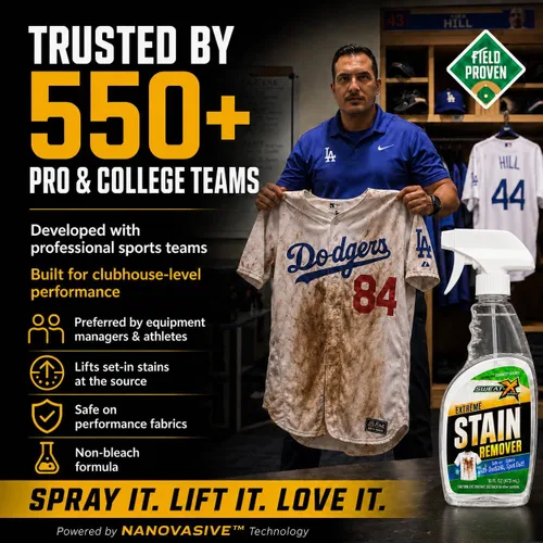 Vista 6 de SWEAT X Extreme Spray Quitamanchas para Ropa - Spray Quitamanchas Profesional para Lavandería para Telas de Alto Rendimiento y Ropa Deportiva