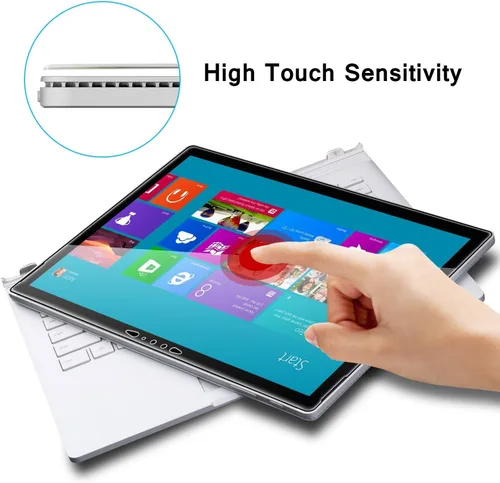 Vista 5 de Megoo [Paquete de 2] Protector de pantalla para Microsoft Surface Book 3 de 15 pulgadas (versión 2020), vidrio templado, protector de pantalla