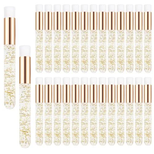 Vista 9 de 30 cepillos de champú de pestañas de cristal, cepillo de limpieza de pestañas, cepillos de maquillaje suaves para limpieza de extensiones