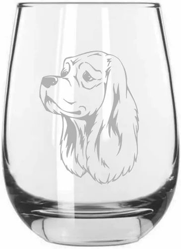 Vista 12 de Shar Pei (chino) - Vaso de vino sin tallo grabado para perro, 15.25 onzas