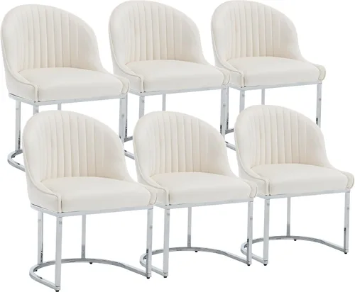 Vista 9 de Juego de 2 sillas de comedor de terciopelo, sillas de comedor tapizadas con patas de metal dorado, sillas auxiliares modernas para cocina, sillas
