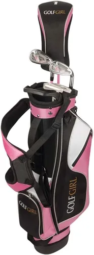 Vista 2 de Golf Girl Set de golf para niñas Junior V3 con palos y bolsa rosados, mano izquierda