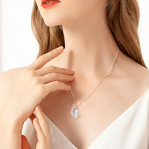 Vista 4 de Urn Necklace for Ashes Stainless Steel Cremation Jewelry Guardian Angel Wings Memory Urn Necklaces Jewelry Gift for Women Men