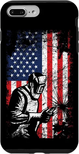 Vista 12 de Welder Gifts - Funda de soldadura patriótica con bandera estadounidense para iPhone 17
