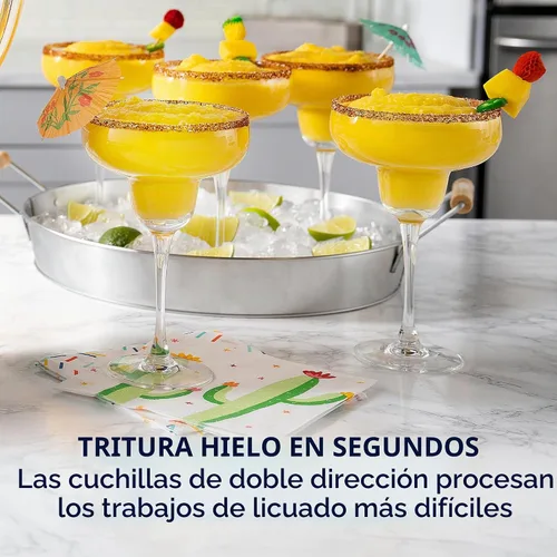 Vista 3 de Licuadora más procesadora de alimentos y taza para mezcla personal Oster Pro 1200, Níquel cepillado