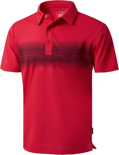 Vista 11 de Polo de golf para hombre, secado rápido, absorbe la humedad, manga corta A-Negro