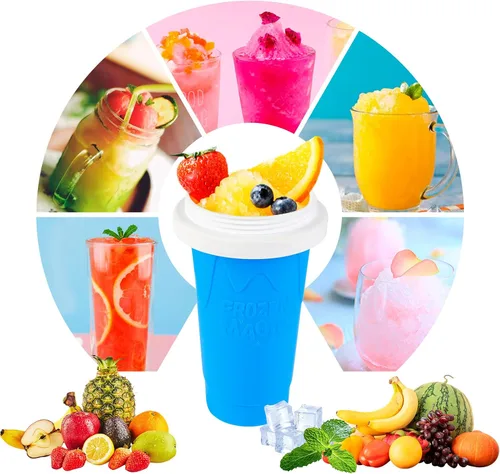 Vista 2 de Taza para hacer granizados - Taza mágica de congelación rápida, máquina portátil de doble capa para granizados geniales para batidos, jugos, helados