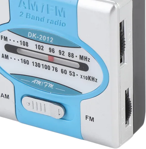 Vista 9 de Radio portátil, radio transistor de bolsillo AM FM con altavoz y conector para auriculares, para viajes al aire libre y uso doméstico (azul plateado)