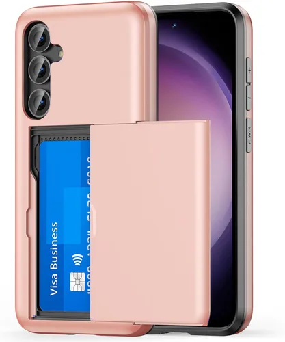 Vista 11 de Jiunai Funda para Samsung Galaxy S22 Plus Funda tipo cartera para tarjetas de crédito, soporte para efectivo, bolsillo deslizante de doble capa