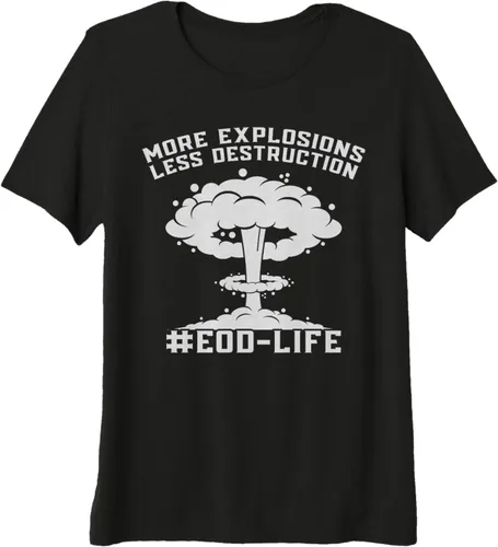 Vista 3 de EOD Tech Army Explosives Expert - Camiseta prémium de escuadrón de eliminación de bombas EOD, Negro