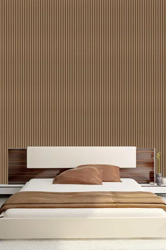 Vista 3 de Papel tapiz autoadhesivo con listones de madera, papel de contacto autoadhesivo de 11.8 x 118 pulgadas con efecto 3D, papel tapiz de madera extraíble