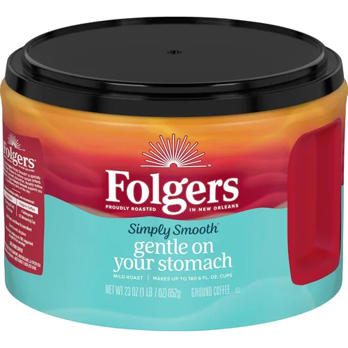 Vista 12 de Folgers Simply Smooth - Café molido de tueste suave, recipiente de 27 onzas