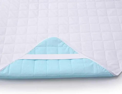 Vista 5 de KANECH Almohadillas de cama lavables e impermeables para incontinencia con correas, 39 x 75 pulgadas, tamaño individual, protector de colchón