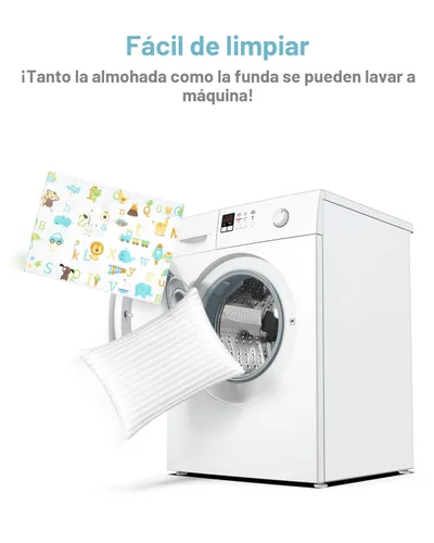 Vista 7 de Babebay Almohada para niños pequeños, almohadas de 13 x 18 pulgadas para dormir, lavable a máquina, con funda de almohada de algodón suave, 1 paquete