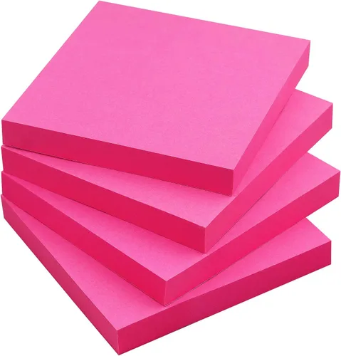 Vista 14 de Notas adhesivas 3x3 Notas autoadhesivas Colores brillantes Notas adhesivas 4 blocs 90 hojas/bloc (negro) Fuerte adhesivo autoadhesivo, se adhiere