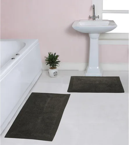 Vista 63 de Home Weavers Luxury Collection 100% Cotton Reversible Bathroom Rugs Set, Washable Rug, Soft Cotton Extra Soft and Absorbent Bath Rug, Kitchen Mat, 2