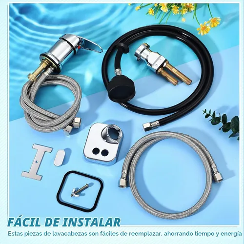 Vista 7 de Kit de interruptor de vacío para tazón de champú, repuesto de piezas para fregadero de salón (8 piezas)