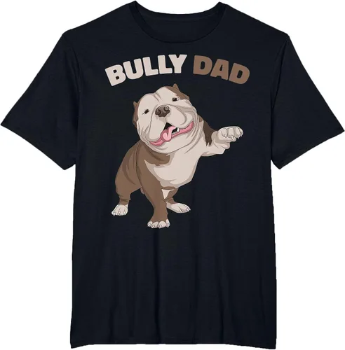 Vista 6 de American Bully Dad Dog Owner Father Funny Men T-Shirt Asphalt Grey