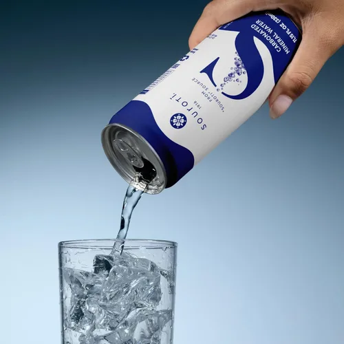 Vista 4 de SOUROTI Agua mineral carbonatada sin sabor con gas Bebida saludable rica en minerales y oligoelementos Paquete de 24, latas de 11.2 onzas