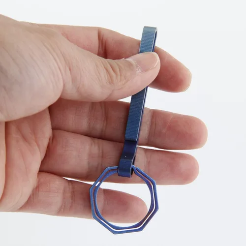Vista 6 de Hike Belt Bottle Llavero Titanio Ti Clip Multiusos Hebilla Llavero TC4 Multifunción Camp Edc Anillo Exterior