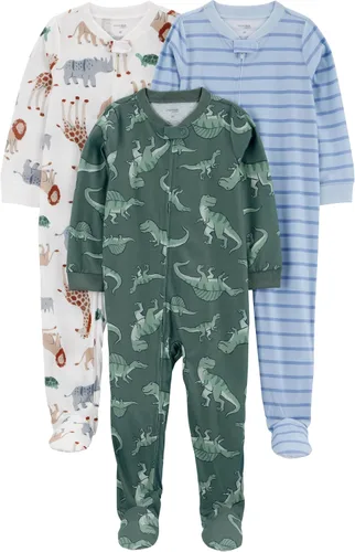 Vista 13 de Simple Joys by Carter's Pijamas de forro polar con pies de ajuste holgado y resistentes a las llamas para bebés varones Zorro azul/cocodrilo