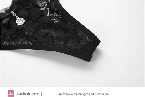 Vista 5 de fhideai Tangas ajustables con colgante de diamantes de imitación para mujer