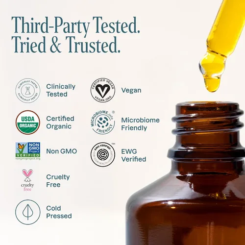 Vista 6 de Cliganic Aceite de jojoba orgánico de 16 onzas con bomba, 100% puro, a granel, aceite hidratante para cara, cabello, piel y uñas, prensado en frío