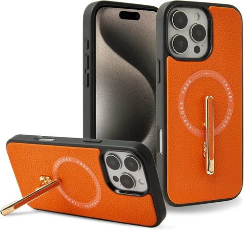 Vista 20 de CUSTYPE Funda para iPhone 13 Pro Max de 6.7 pulgadas con soporte, funda de cuero delgada con soporte de 2 vías, compatible con MagSafe, funda