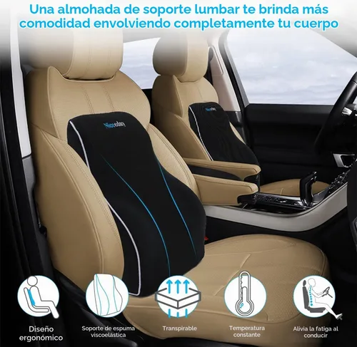 Vista 7 de Niceeday Almohada de Apoyo Lumbar para Silla de Oficina, Almohada de Apoyo para la Espalda del Automóvil, Cojín de Espuma Viscoelástica para Silla