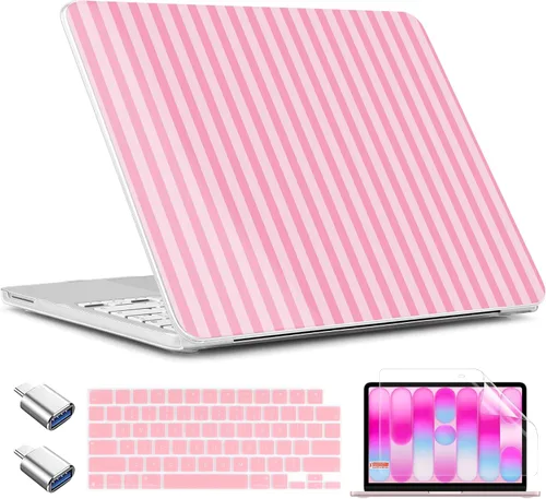Vista 16 de TWOLSKOO Funda para MacBook Neo de 13 pulgadas 2026 A3404 A18 Pro Chip, funda rígida de plástico con adaptador tipo C, 2 fundas para cámara web