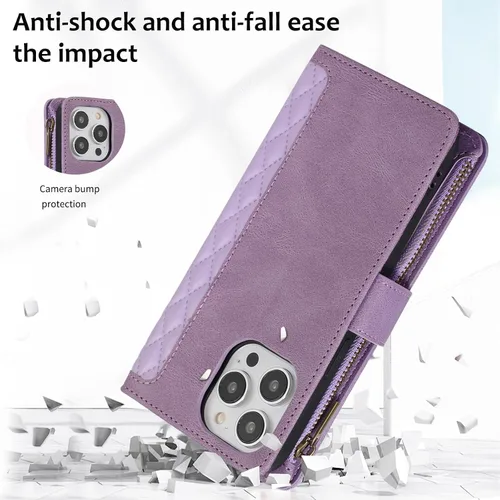Vista 7 de Asuwish Funda de teléfono para iPhone 14 Pro Max de 6.7 pulgadas con protector de pantalla de vidrio templado y soporte para tarjeta