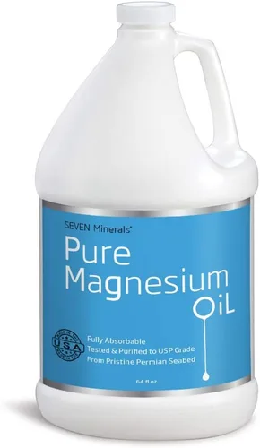 Vista 2 de Seven Minerals Aceite de Magnesio Puro Tamaño de Viaje - Espray de Magnesio Grado USP, Sin Minerales Traza Poco Saludables, del Antiguo Fondo Marino