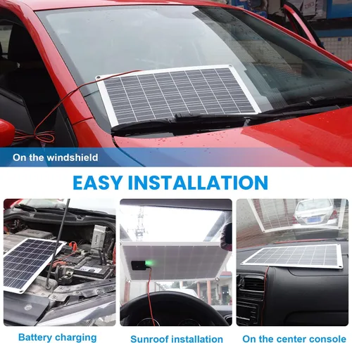 Vista 7 de Cargador y mantenedor de batería solar de 20 W, panel solar impermeable de 12 V con protección inteligente de 3 etapas, encendedor de cigarrillos +