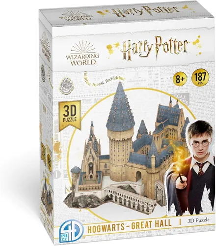 Vista 2 de 4D Cityscape Harry Potter Great Hall - Rompecabezas de papel 3D estándar, multicolor