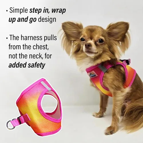 Vista 5 de Doggie Design Arnés para perro – Arnés sin estrangulamiento para mascotas, chaleco para perro, malla de poliéster, diseño simple para entrar