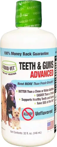 Vista 11 de LIQUID-VET Suplementos avanzados de dientes y encías para perros Cuidado dental para perros Cuidado bucal bucal sarro + placa + gingivitis