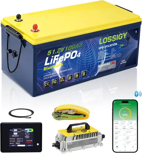 Vista 7 de LOSSIGY Batería de litio de 36V para carrito de golf con cargador y monitor de 25A, kit de conversión de 36 voltios para carrito de golf, perfecto