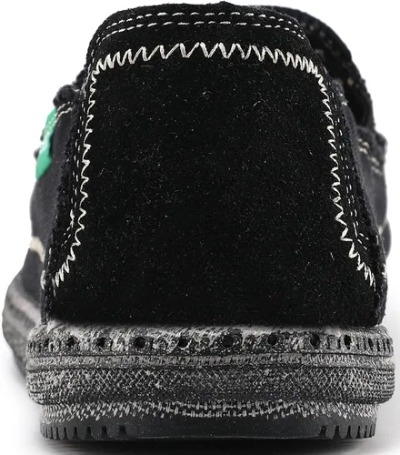 Vista 4 de VILOCY Mocasines de lona para hombre, estilo vintage, planos, para barcos